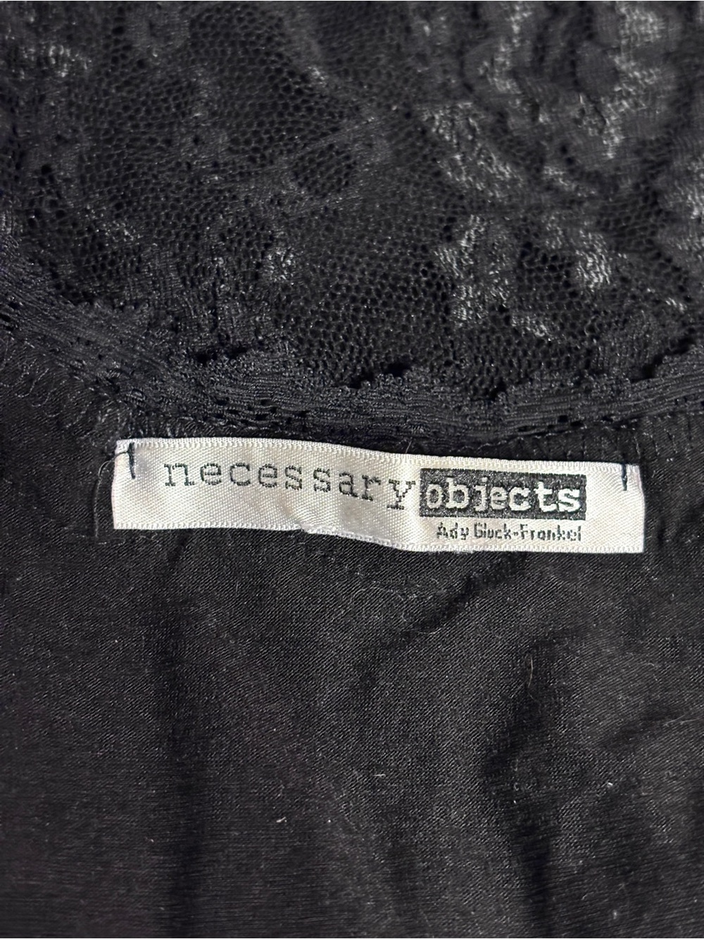 NECESSARY OBJECTS Black Stretch Lace Layered Corset Style Camisole VINTAGE Y2K - Picture 5 of 7